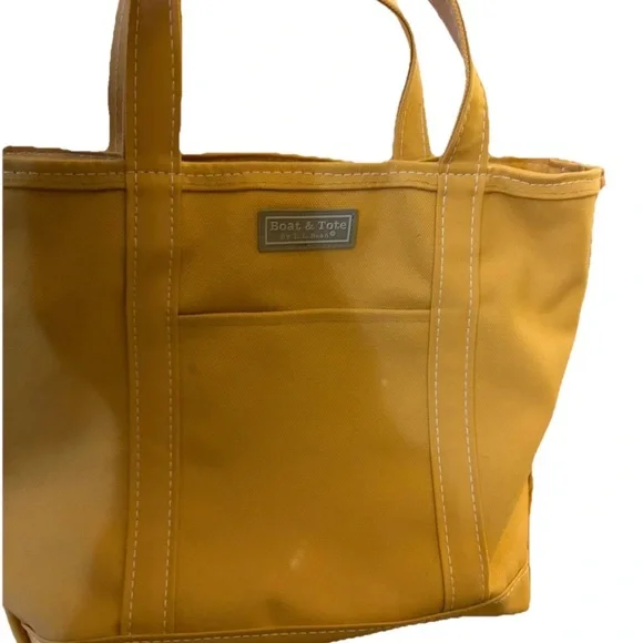 L. L. Bean Rare Color Yellow Canvas Boat and Tote Bag - Picture 13 of 13